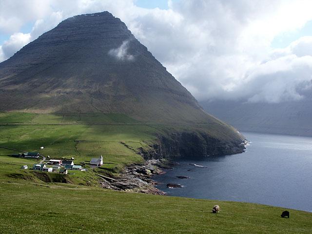 Viðareiði, widok na przystań.